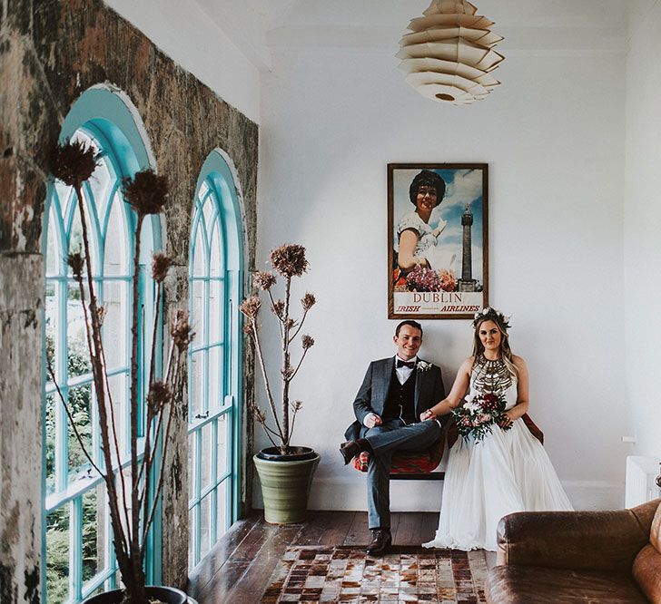 Amanda Wakeley Bride For A Stylish Autumnal Wedding Styled By Amber At Bellinter House With Images From Savo Wedding Photography