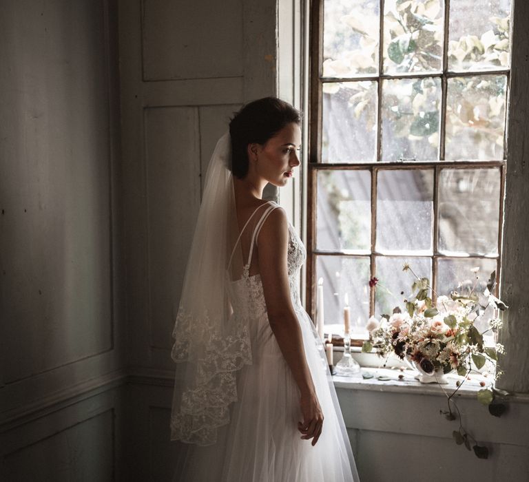 Veil by Daisy Sheldon // Dress by Katya Katya Shehurina // Styling by Beatnik Bride // Images by Benjamin Wheeler International Wedding Photographer