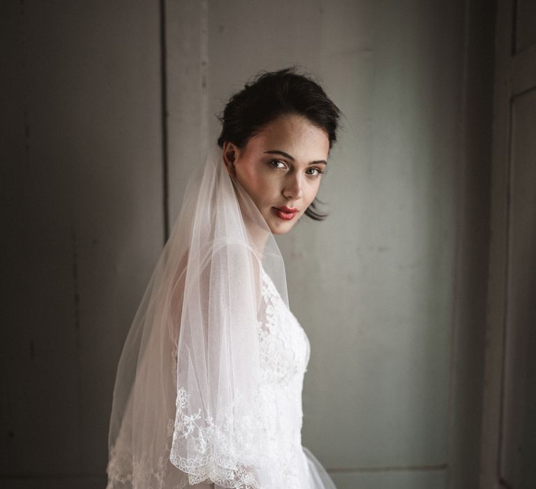 Veil by Daisy Sheldon // Dress by Katya Katya Shehurina // Styling by Beatnik Bride // Images by Benjamin Wheeler International Wedding Photographer