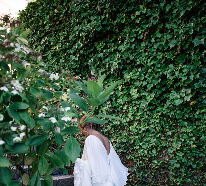 Bride in Isabel Nuñez Wedding Dress