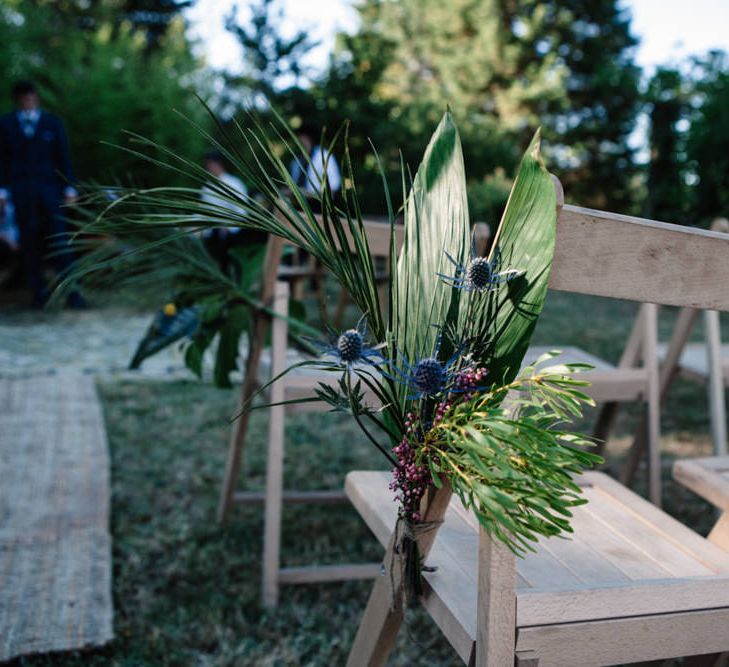 Floral Chair Back Decor