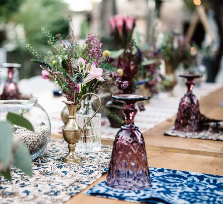 Eclectic Table Centrepieces