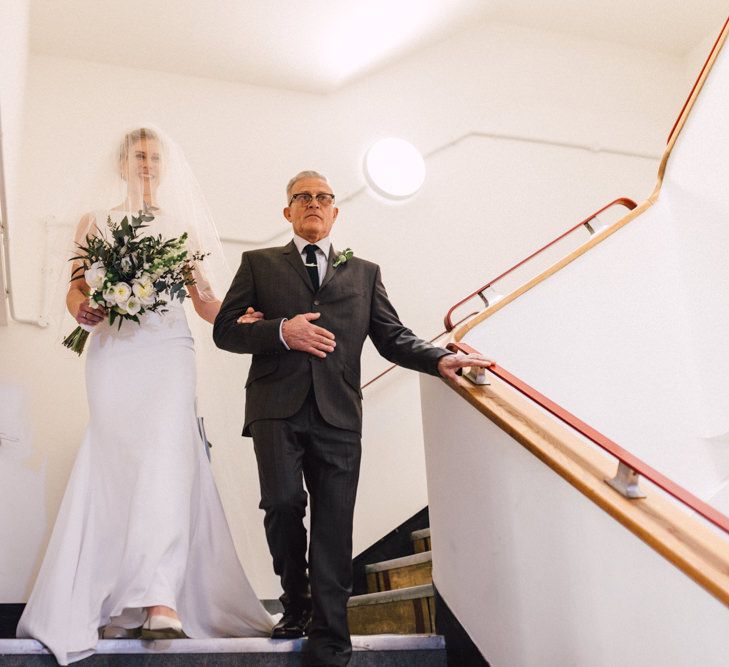 Bride in Pronovias Gown | The Harbour Church Portsmouth Wedding | Emily & Steve Photography