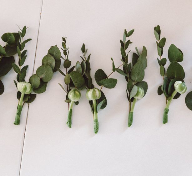 Greenery Buttonholes | The Harbour Church Portsmouth Wedding | Emily & Steve Photography