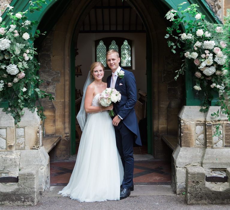 Bride & Groom Church Portrait