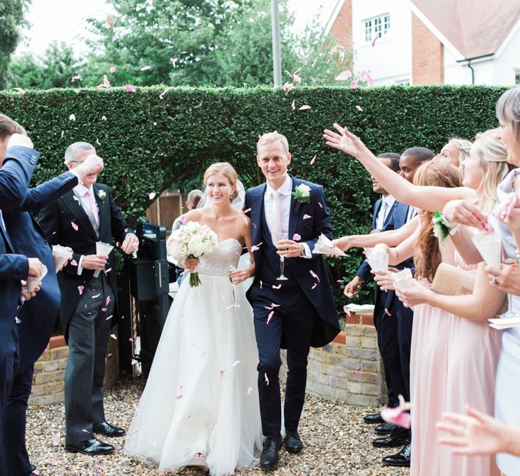 Bride & Groom Confetti Portrait