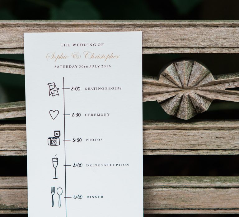 Order of the Day Wedding Stationery