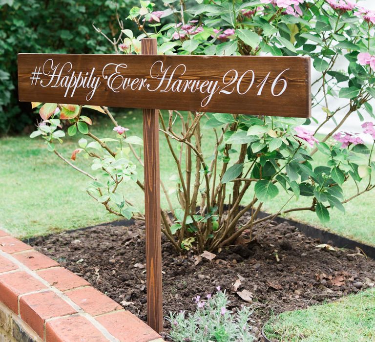 Garden Flower Bed & Wedding Sign