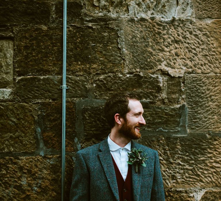 Groom in Harris Tweed Jacket