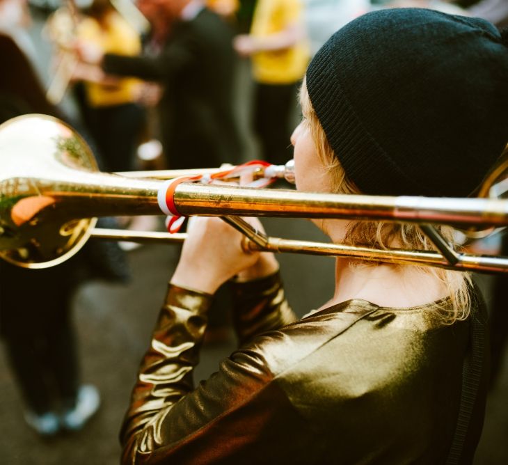 Brass Band Led Wedding Procession