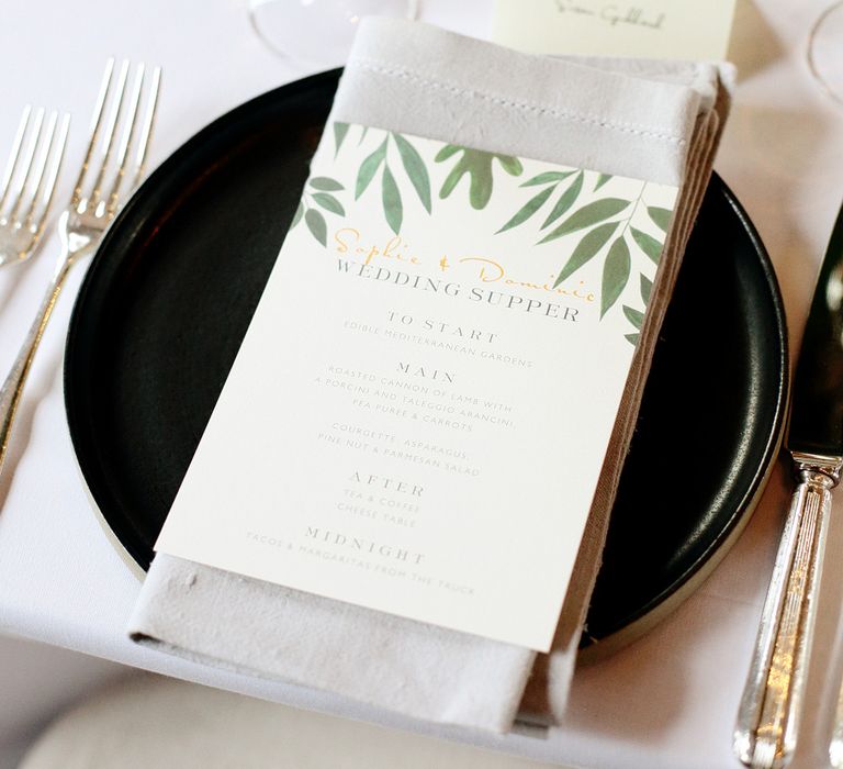 Greenery Papeir Wedding Stationery | Dasha Caffrey Photography