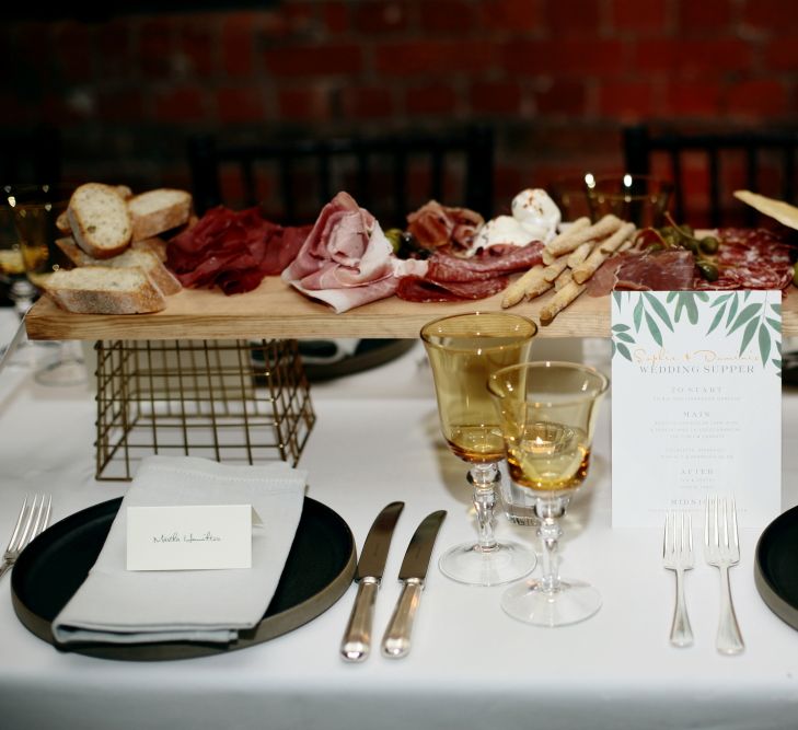 Loft Studios Venue | Hanging Foliage | Festoon Lights | Dasha Caffrey Photography | Liz Linklater Event Planning & Design