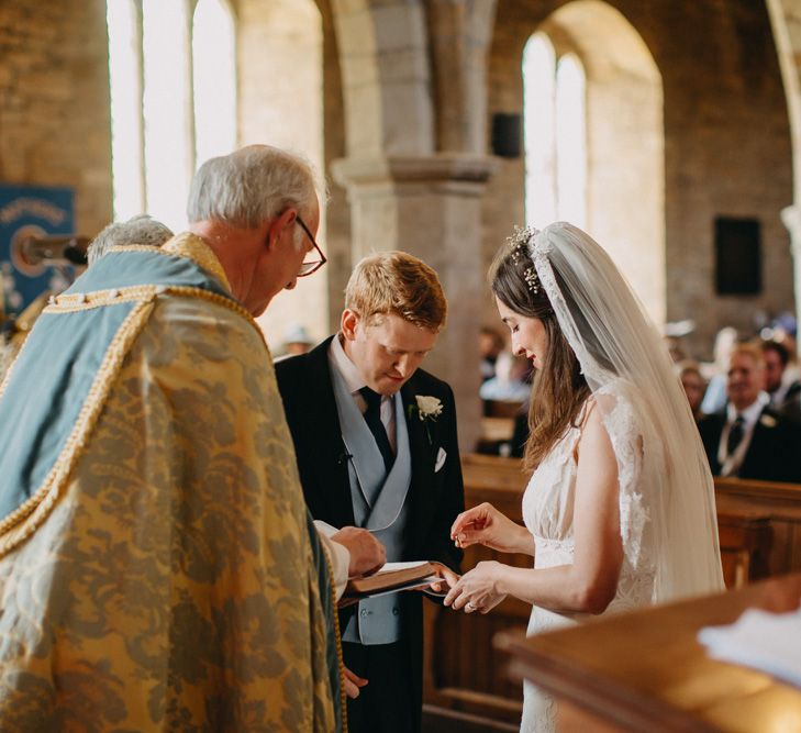 DIY Rustic Wedding At Longbourn Barn Warwickshire With Bride In Claire Pettibone With Reception Catered By The Family & Images By Frances Sales