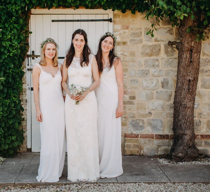 Bridal Party In White Dresses