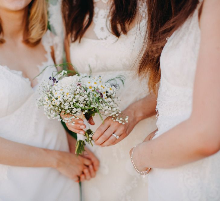 DIY Rustic Wedding At Longbourn Barn Warwickshire With Bride In Claire Pettibone With Reception Catered By The Family & Images By Frances Sales