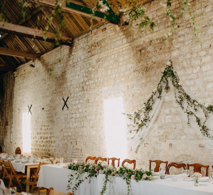 DIY Rustic Wedding At Longbourn Barn Warwickshire With Bride In Claire Pettibone With Reception Catered By The Family & Images By Frances Sales