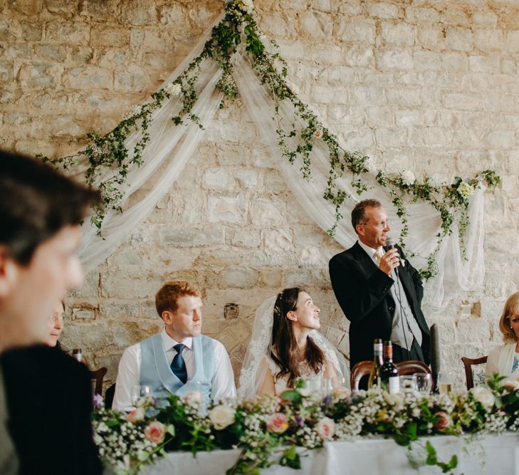 DIY Rustic Wedding At Longbourn Barn Warwickshire With Bride In Claire Pettibone With Reception Catered By The Family & Images By Frances Sales