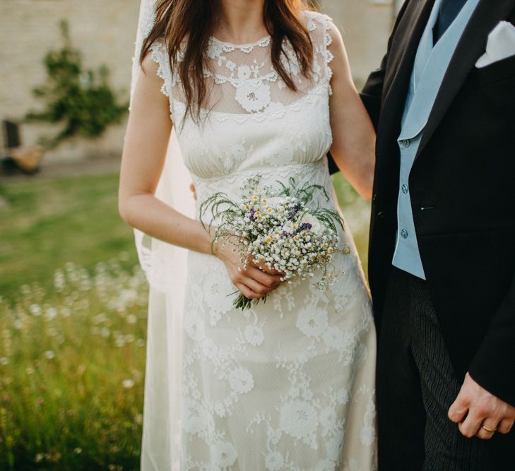 DIY Rustic Wedding At Longbourn Barn Warwickshire With Bride In Claire Pettibone With Reception Catered By The Family & Images By Frances Sales