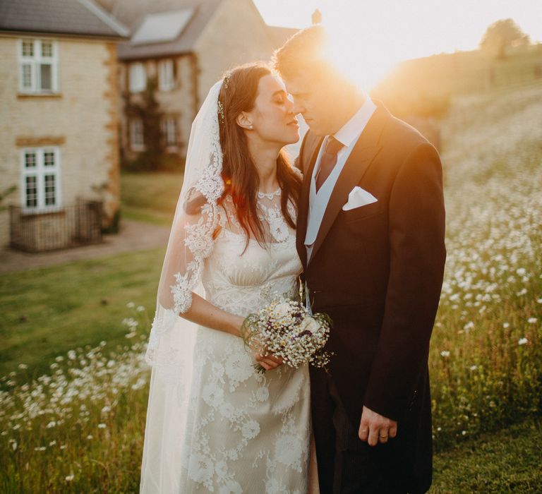 DIY Rustic Wedding At Longbourn Barn Warwickshire With Bride In Claire Pettibone With Reception Catered By The Family & Images By Frances Sales