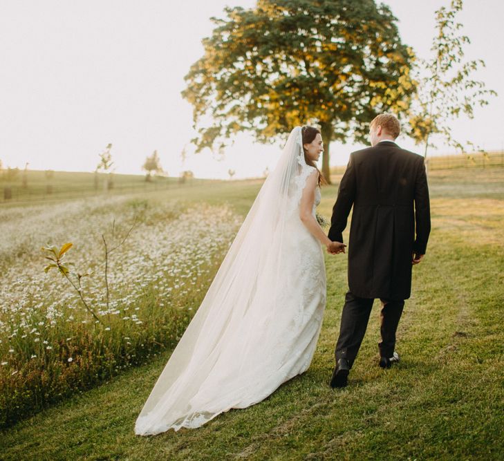 DIY Rustic Wedding At Longbourn Barn Warwickshire With Bride In Claire Pettibone With Reception Catered By The Family & Images By Frances Sales