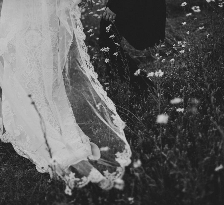 DIY Rustic Wedding At Longbourn Barn Warwickshire With Bride In Claire Pettibone With Reception Catered By The Family & Images By Frances Sales