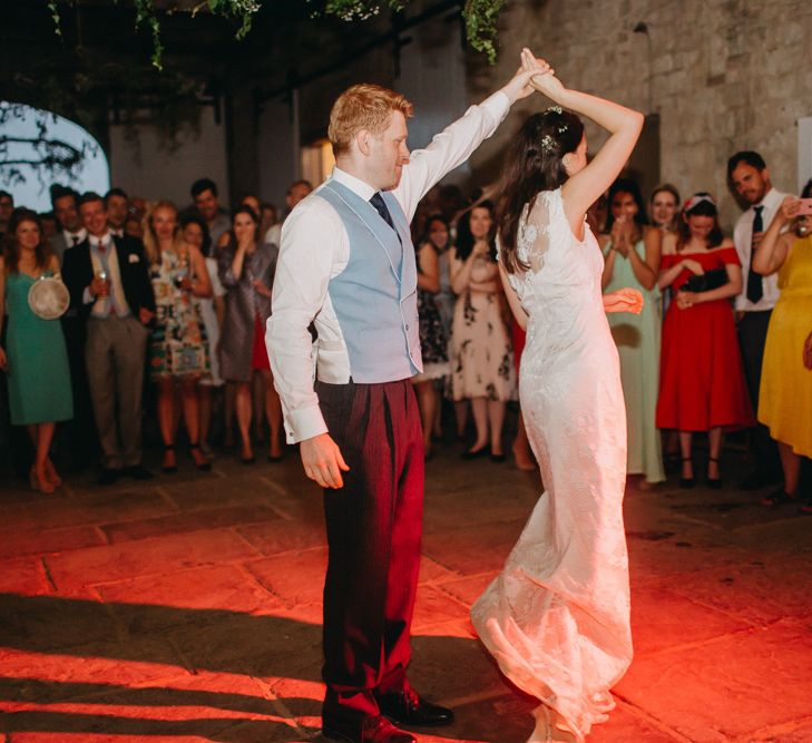 DIY Rustic Wedding At Longbourn Barn Warwickshire With Bride In Claire Pettibone With Reception Catered By The Family & Images By Frances Sales