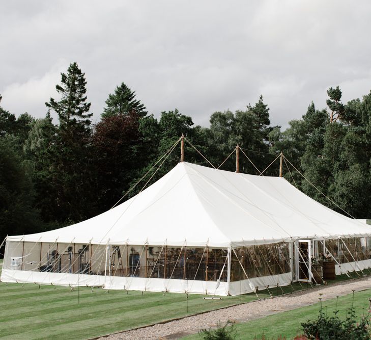 Outdoor Wedding In Scotland With Burgundy, Pink & Navy Colour Scheme Images From Caro Weiss Photography & Bespoke Stationery From de Winton Paper Co