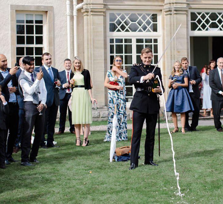 Outdoor Wedding In Scotland With Burgundy, Pink & Navy Colour Scheme Images From Caro Weiss Photography & Bespoke Stationery From de Winton Paper Co