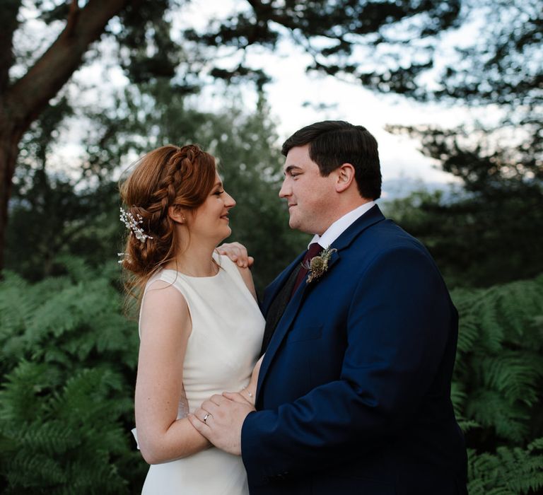 Outdoor Wedding In Scotland With Burgundy, Pink & Navy Colour Scheme Images From Caro Weiss Photography & Bespoke Stationery From de Winton Paper Co