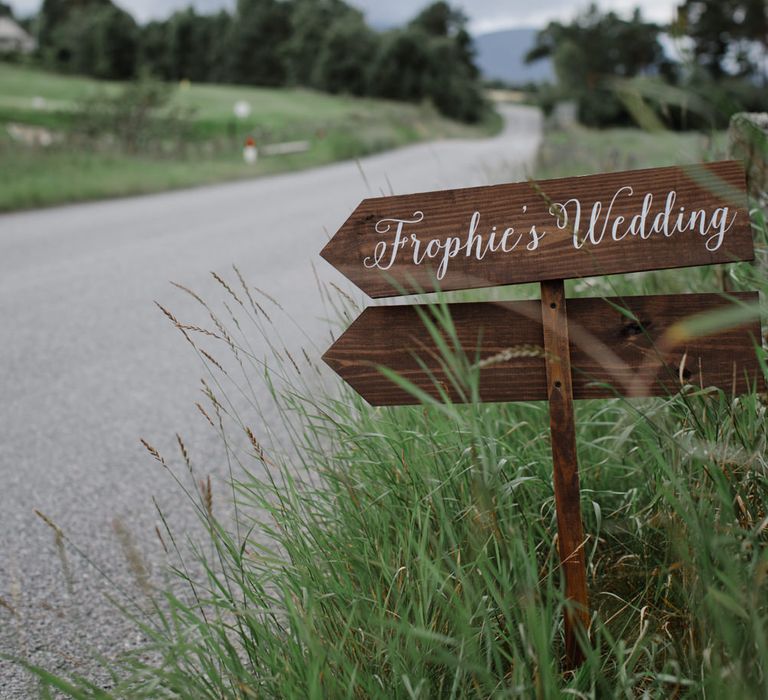 Outdoor Wedding In Scotland With Burgundy, Pink & Navy Colour Scheme Images From Caro Weiss Photography & Bespoke Stationery From de Winton Paper Co