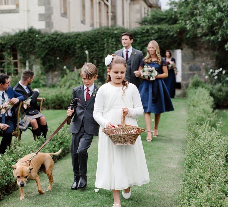 Outdoor Wedding In Scotland With Burgundy, Pink & Navy Colour Scheme Images From Caro Weiss Photography & Bespoke Stationery From de Winton Paper Co