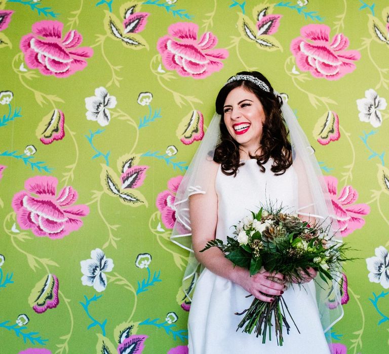 Bride in Jesús Peiró Wedding Dress | Village Underground Wedding London | Babb Photo