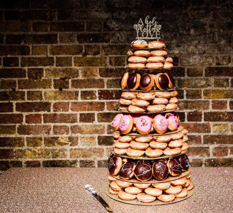 Krispy Kreme Doughnut Tower | Village Underground Wedding London | Babb Photo