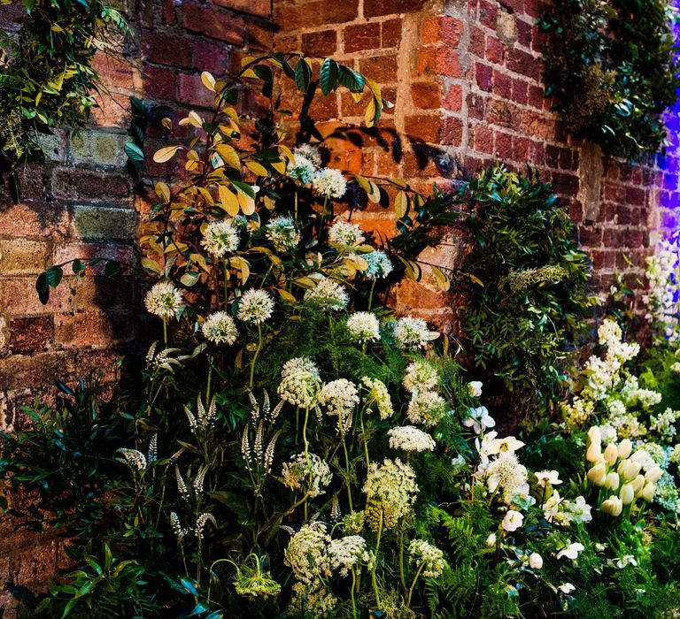 White & Greenery Floral Wedding Decor | Village Underground Wedding London | Babb Photo