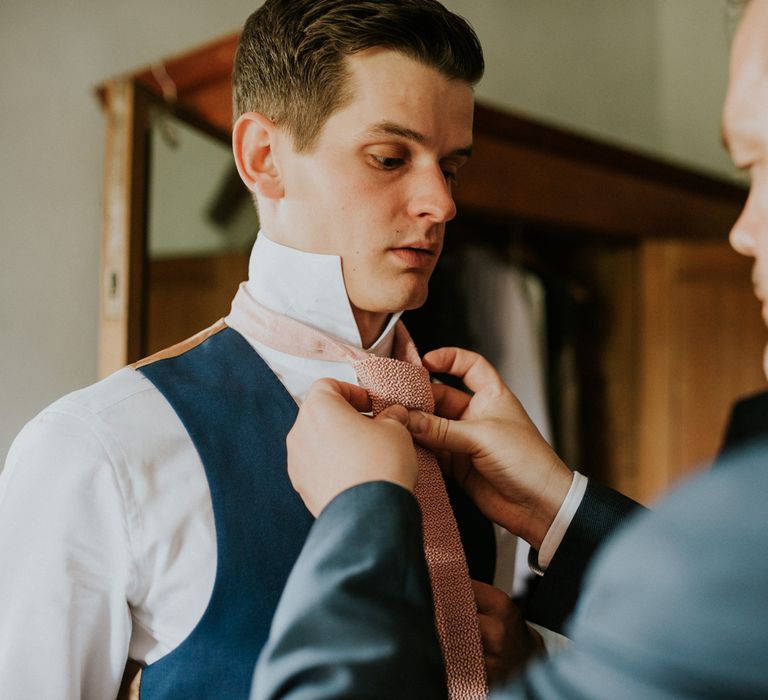 Groom Getting Ready