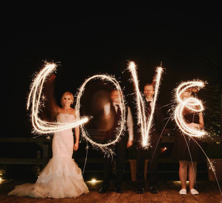 Sparkler Portrait | Cripps Barn Wedding | Andy Gaines Photography | Thompson Granger Films