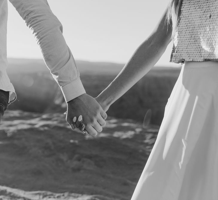 Dried Flower Crowns from Sophie & Luna | Antelope Canyon Arizona Elopement | Image by <a href="https://www.nataliejweddings.com/" target="_blank">Natalie J Weddings Photography</a>