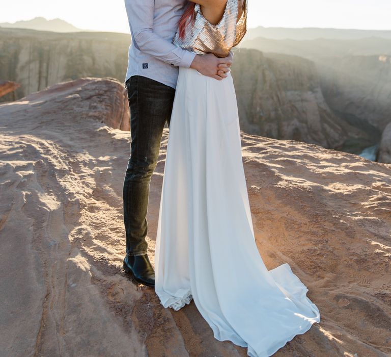 Dried Flower Crowns from Sophie & Luna | Antelope Canyon Arizona Elopement | Image by <a href="https://www.nataliejweddings.com/" target="_blank">Natalie J Weddings Photography</a>