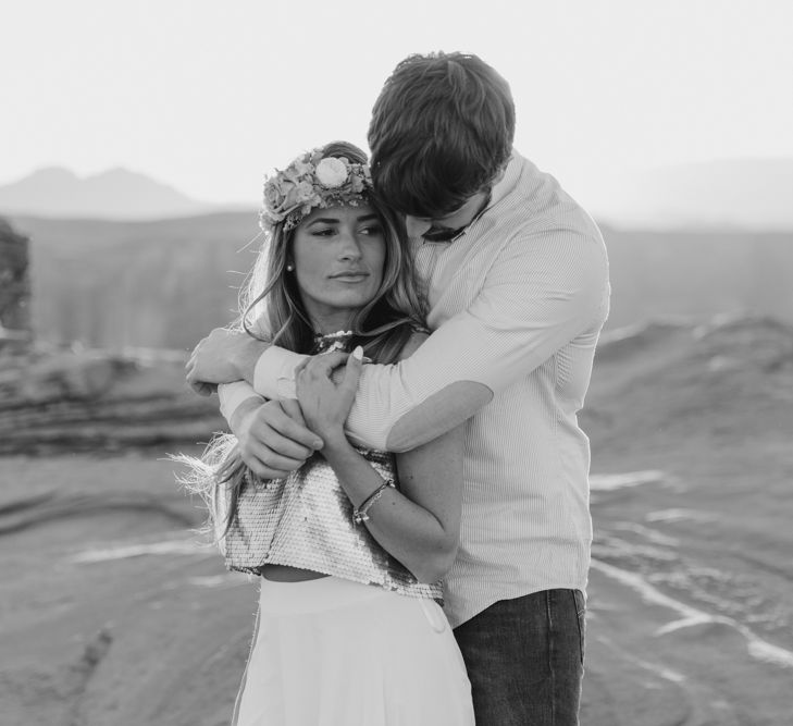 Dried Flower Crowns from Sophie & Luna | Antelope Canyon Arizona Elopement | Image by <a href="https://www.nataliejweddings.com/" target="_blank">Natalie J Weddings Photography</a>