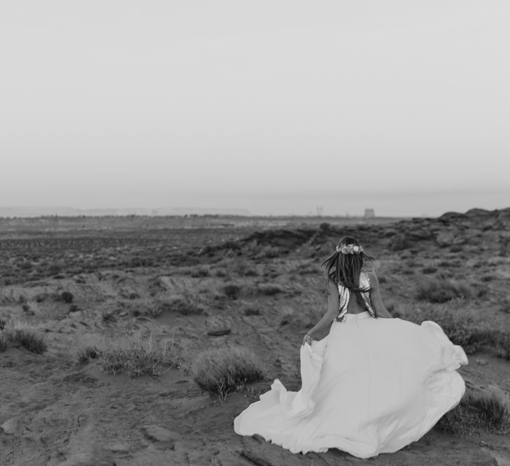 Dried Flower Crowns from Sophie & Luna | Antelope Canyon Arizona Elopement | Image by <a href="https://www.nataliejweddings.com/" target="_blank">Natalie J Weddings Photography</a>