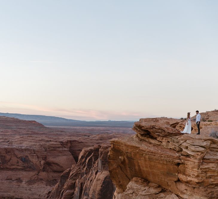 Dried Flower Crowns from Sophie & Luna | Antelope Canyon Arizona Elopement | Image by <a href="https://www.nataliejweddings.com/" target="_blank">Natalie J Weddings Photography</a>