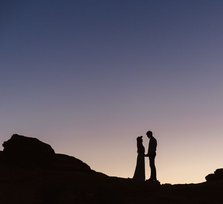 Dried Flower Crowns from Sophie & Luna | Antelope Canyon Arizona Elopement | Image by <a href="https://www.nataliejweddings.com/" target="_blank">Natalie J Weddings Photography</a>