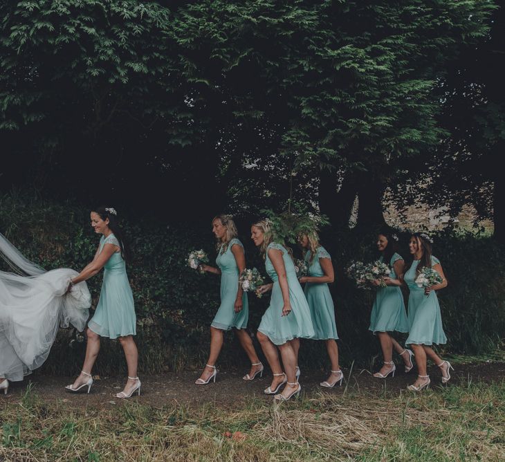 Bride & Wedding Party In Mint Green ASOS Dresses