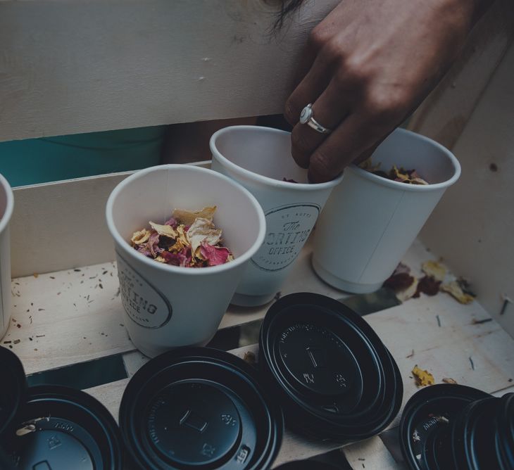 Confetti In Coffee Cups From The Sorting Office St Agnes