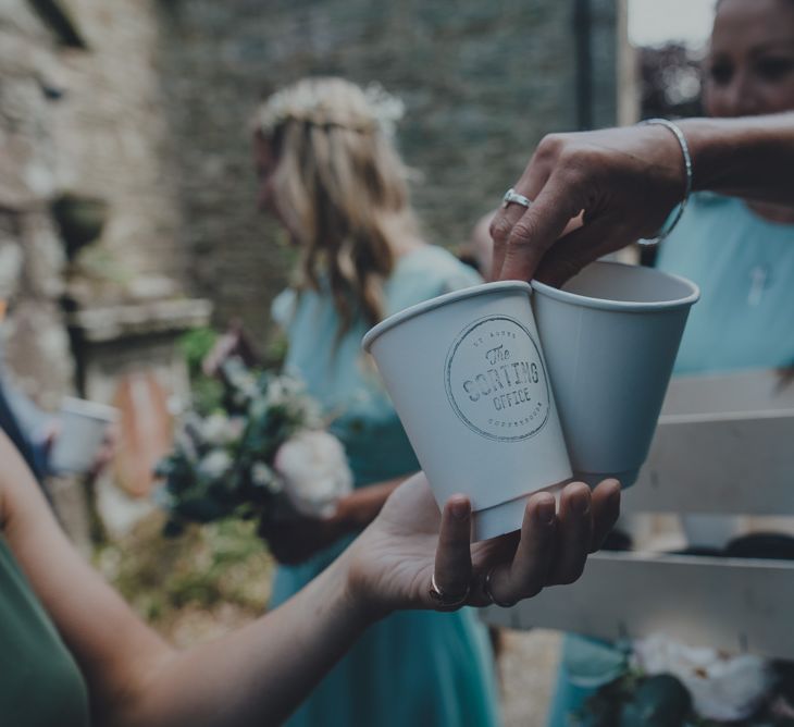 Confetti In Coffee Cups From The Sorting Office St Agnes