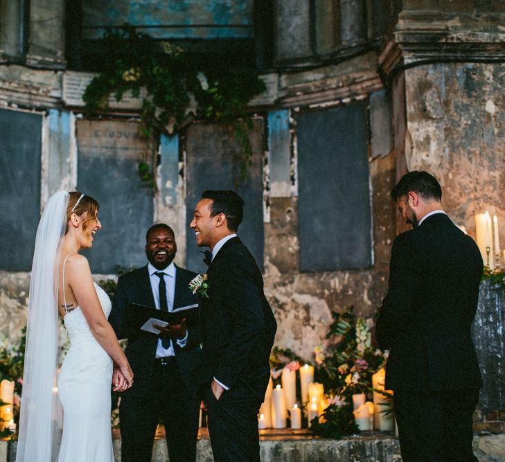 Candle Lit Wedding Ceremony At Asylum London