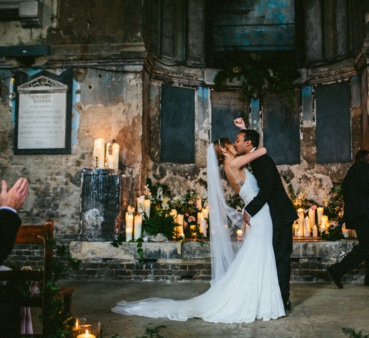 Candle Lit Wedding Ceremony At Asylum London