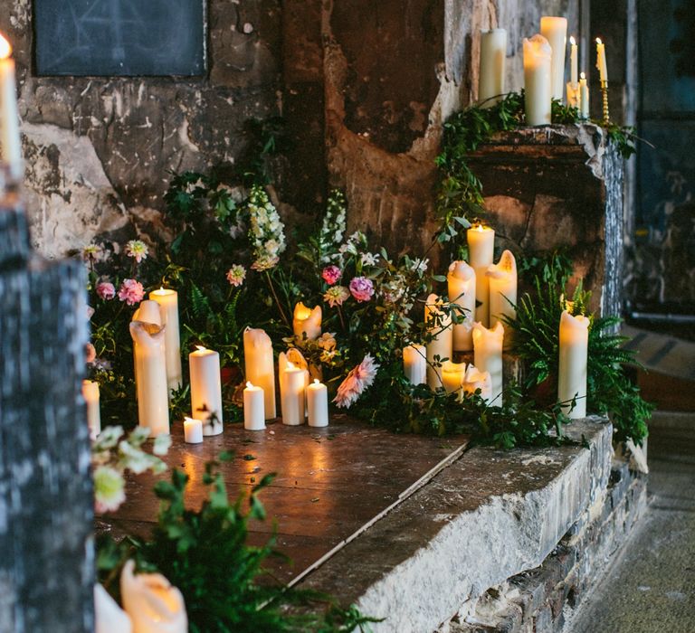 Candle Lit Wedding Ceremony At Asylum London