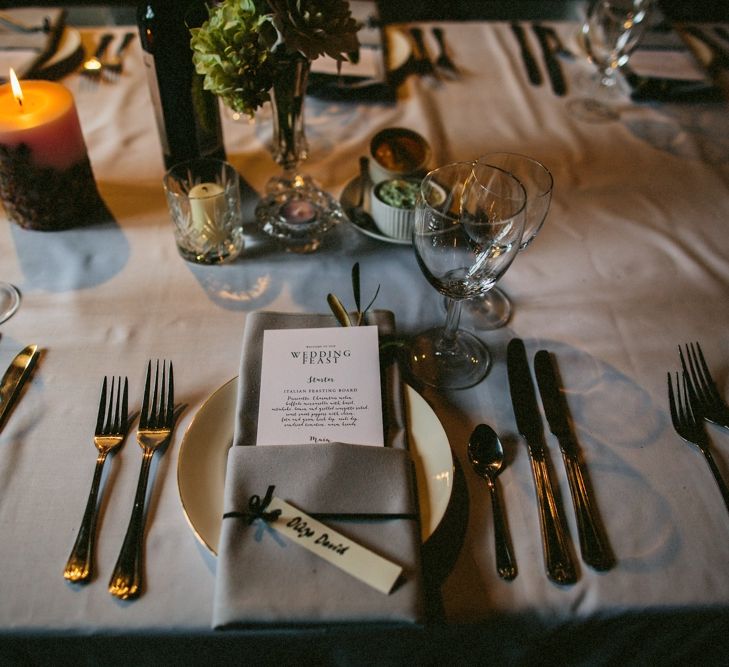 Place Setting For Wedding Reception