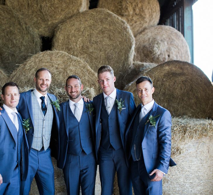 Groom & Groomsmen in Navy Suits